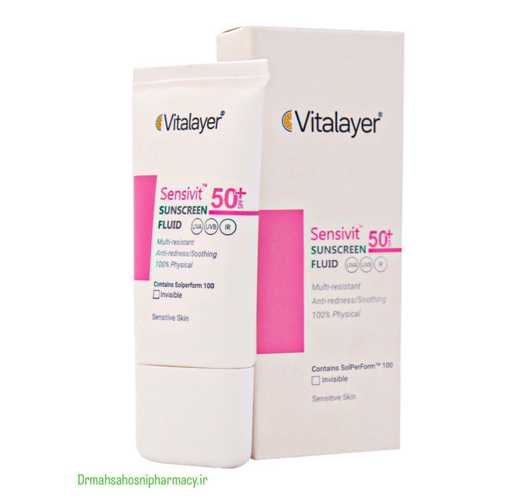 ضدآفتاب فلوئیدی بی رنگ پوست حساس سنسی ویت ویتالایر
