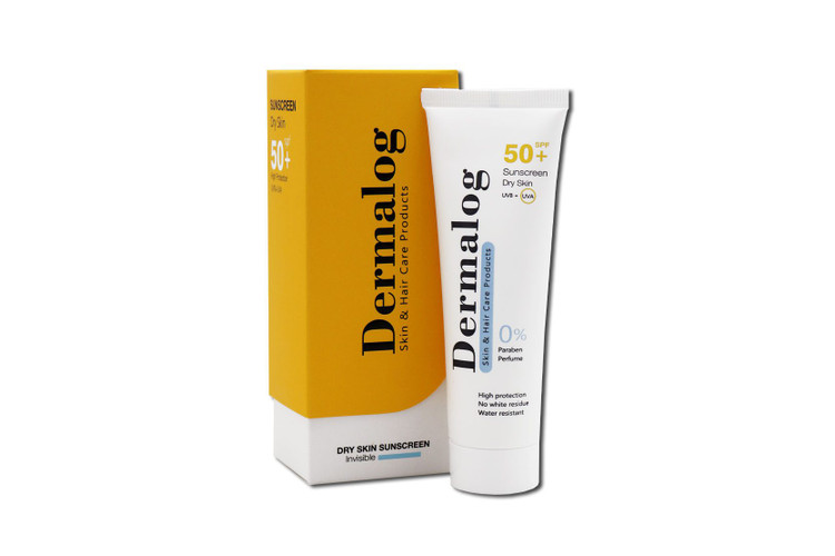ضدآفتاب بی رنگ پوست خشک spf 50 درمالوگ