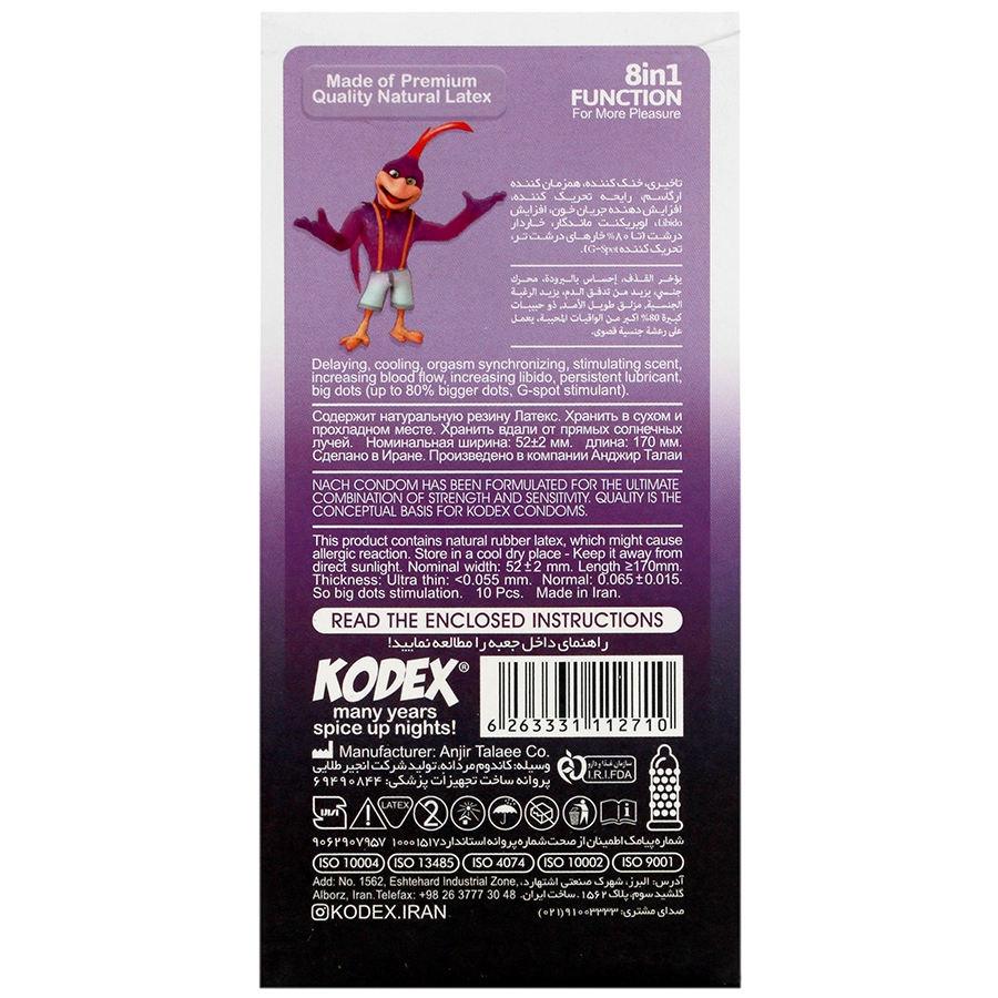 Kodex 8 in 1 Function Condom