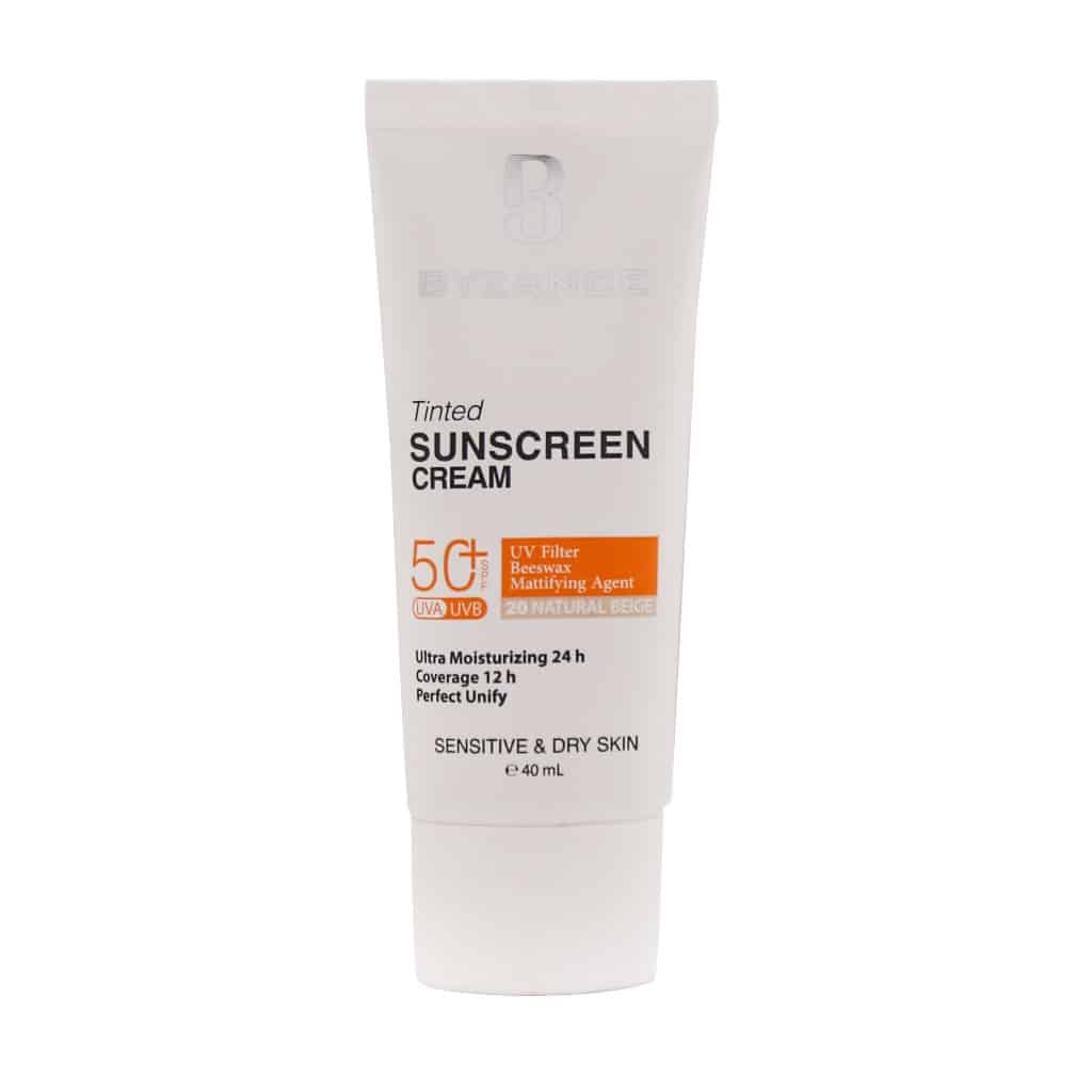 کرم ضد آفتاب رنگی بیزانس پوست خشک SPF50