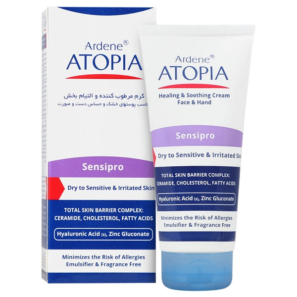 کرم مرطوب کننده پوست خشک و حساس دست و صورت آتوپیا 50میل