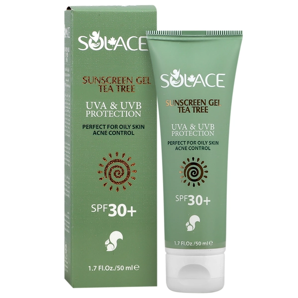 کرم ژل ضد آفتاب چای سبز و درخت چای SPF30 سولس