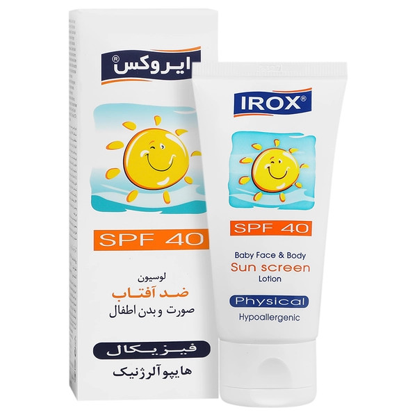لوسیون ضد آفتاب فیزیکال کودکان SPF40 ایروکس