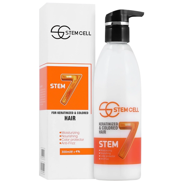 کرم موهای رنگ و کراتینه شده شماره 7 استم سل